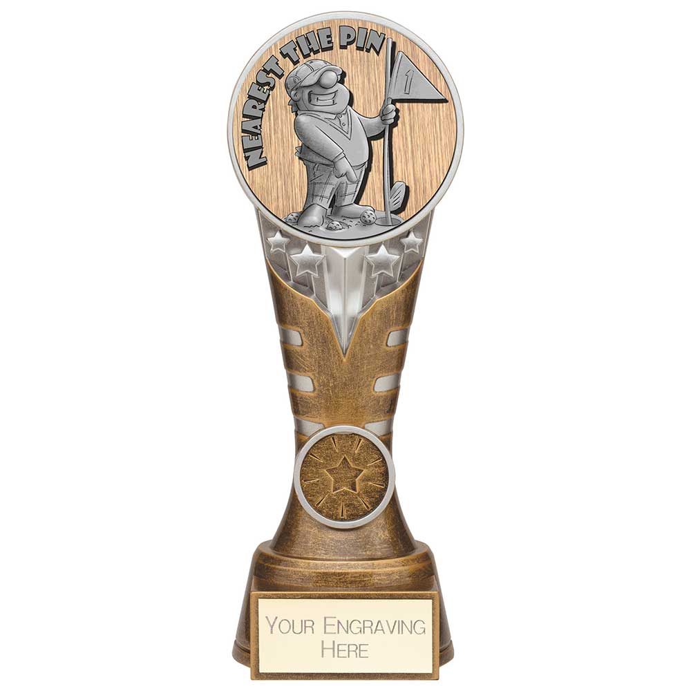 Ikon Goof Balls Nearest The Pin Award Antique Silver & Gold 200mm