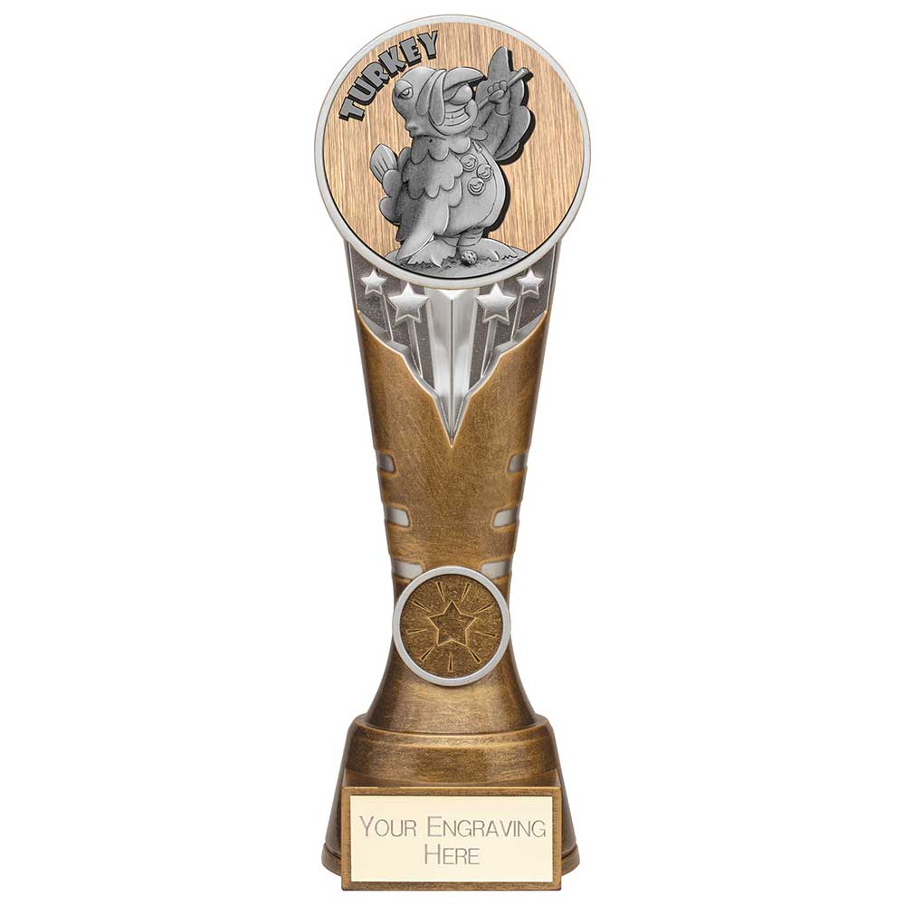 Ikon Goof Balls Turkey Award Antique Silver & Gold 225mm