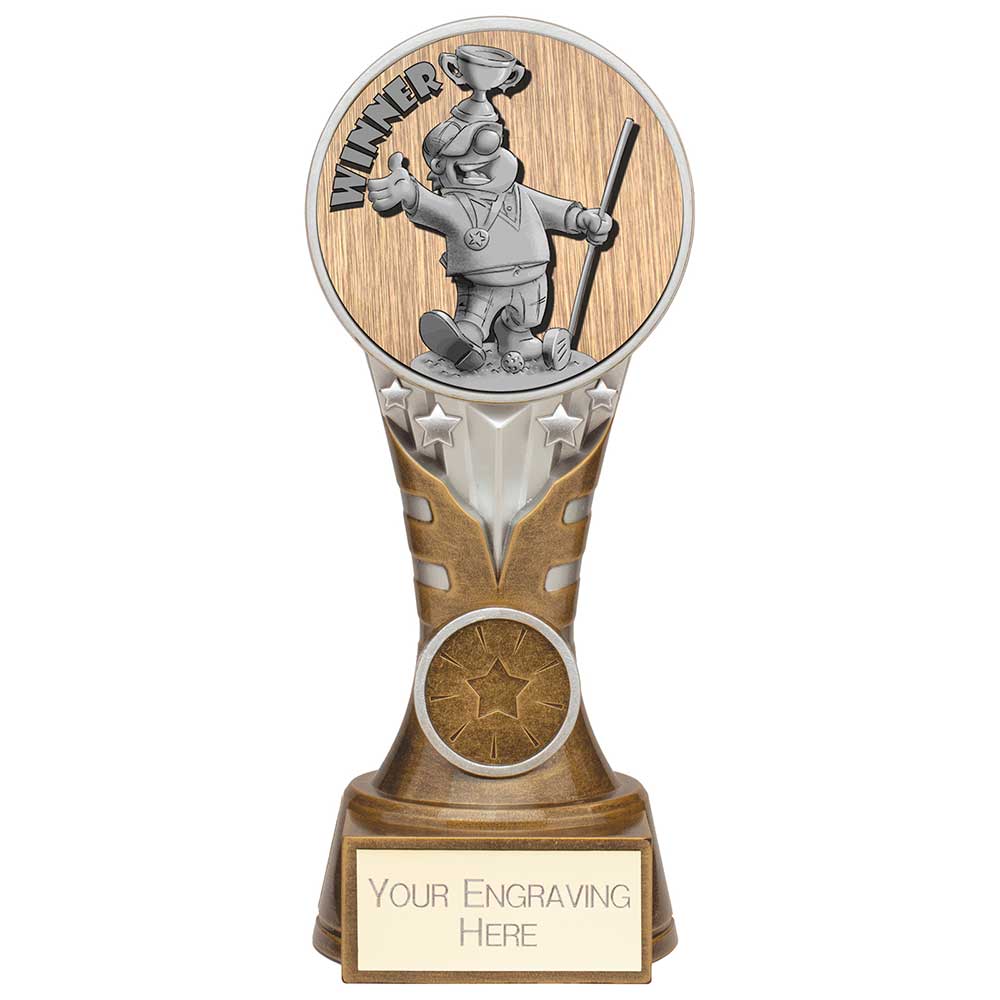 Ikon Goof Balls Winner Award Antique Silver & Gold 175mm