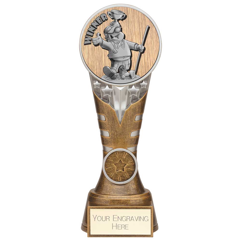 Ikon Goof Balls Winner Award Antique Silver & Gold 200mm
