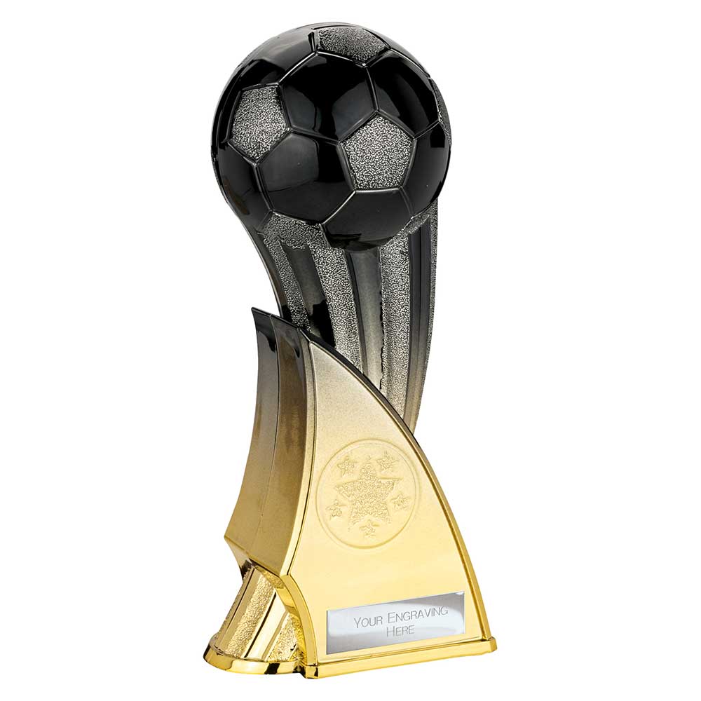 The Firestorm Football Heavyweight Carbon Black to Gold 160mm