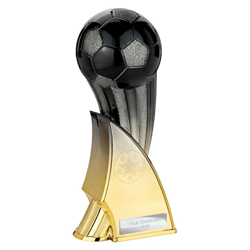 The Firestorm Football Heavyweight Carbon Black to Gold 190mm