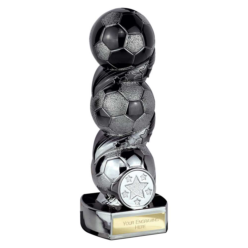 Hat-trick Strike Football Carbon Black & Gunmetal 160mm
