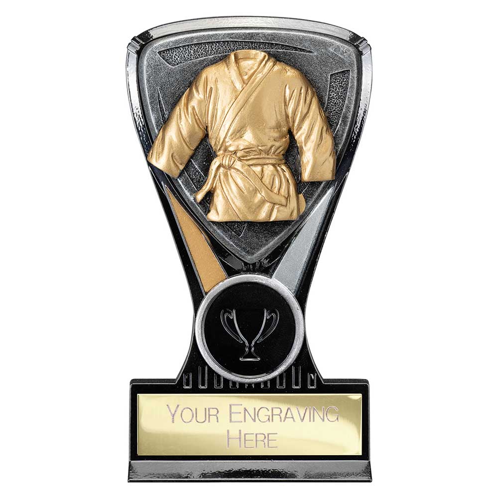 Wolverine Plaque Martial Arts Carbon Black & Fusion Gold 130mm