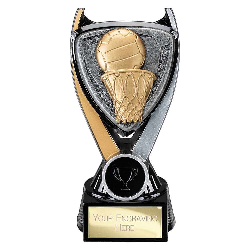 Wolverine Tower Netball Carbon Black & Fusion Gold 160mm
