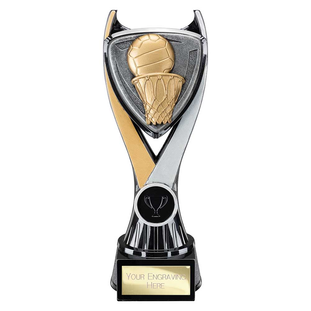 Wolverine Tower Netball Carbon Black & Fusion Gold 200mm