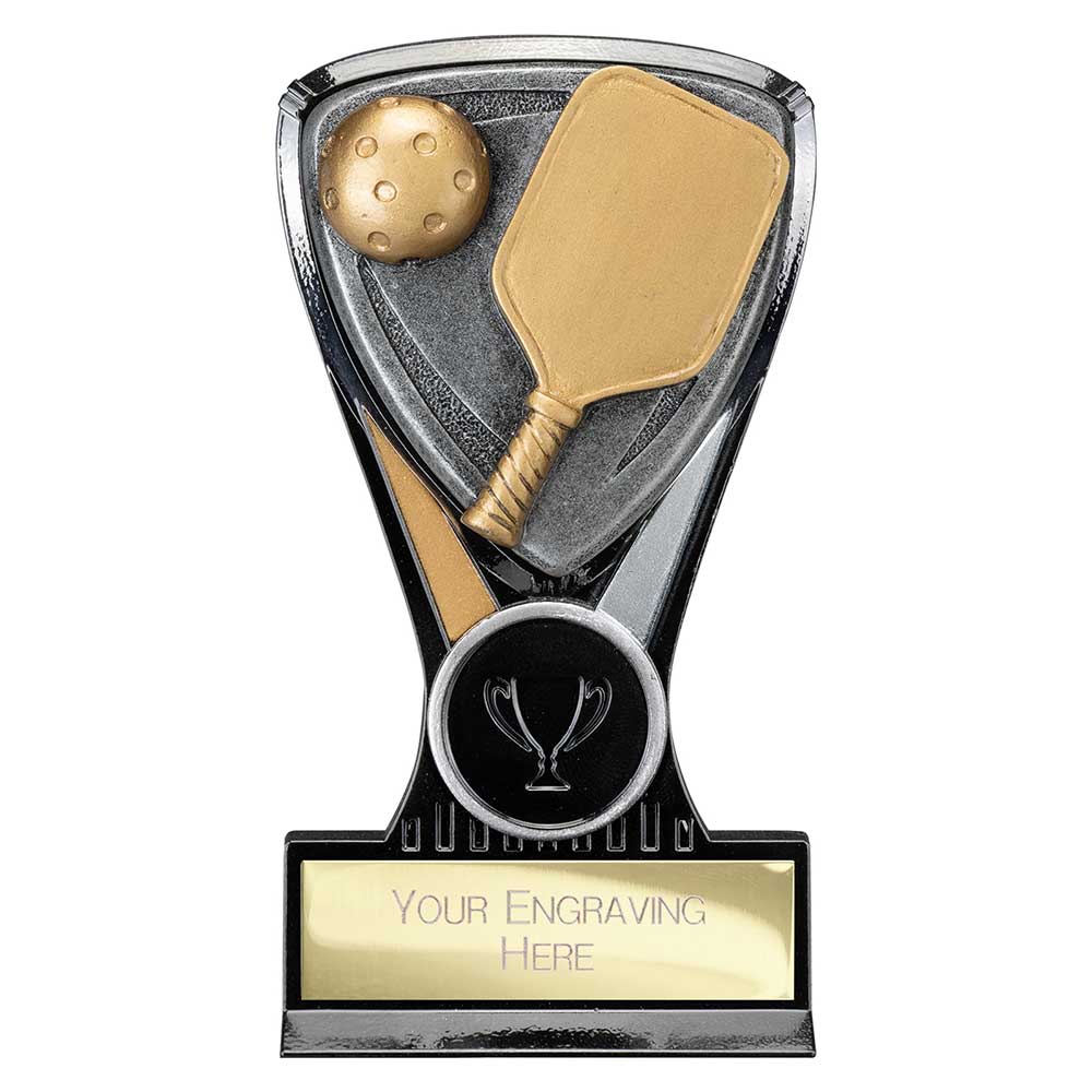 Wolverine Plaque Pickleball Carbon Black & Fusion Gold 130mm