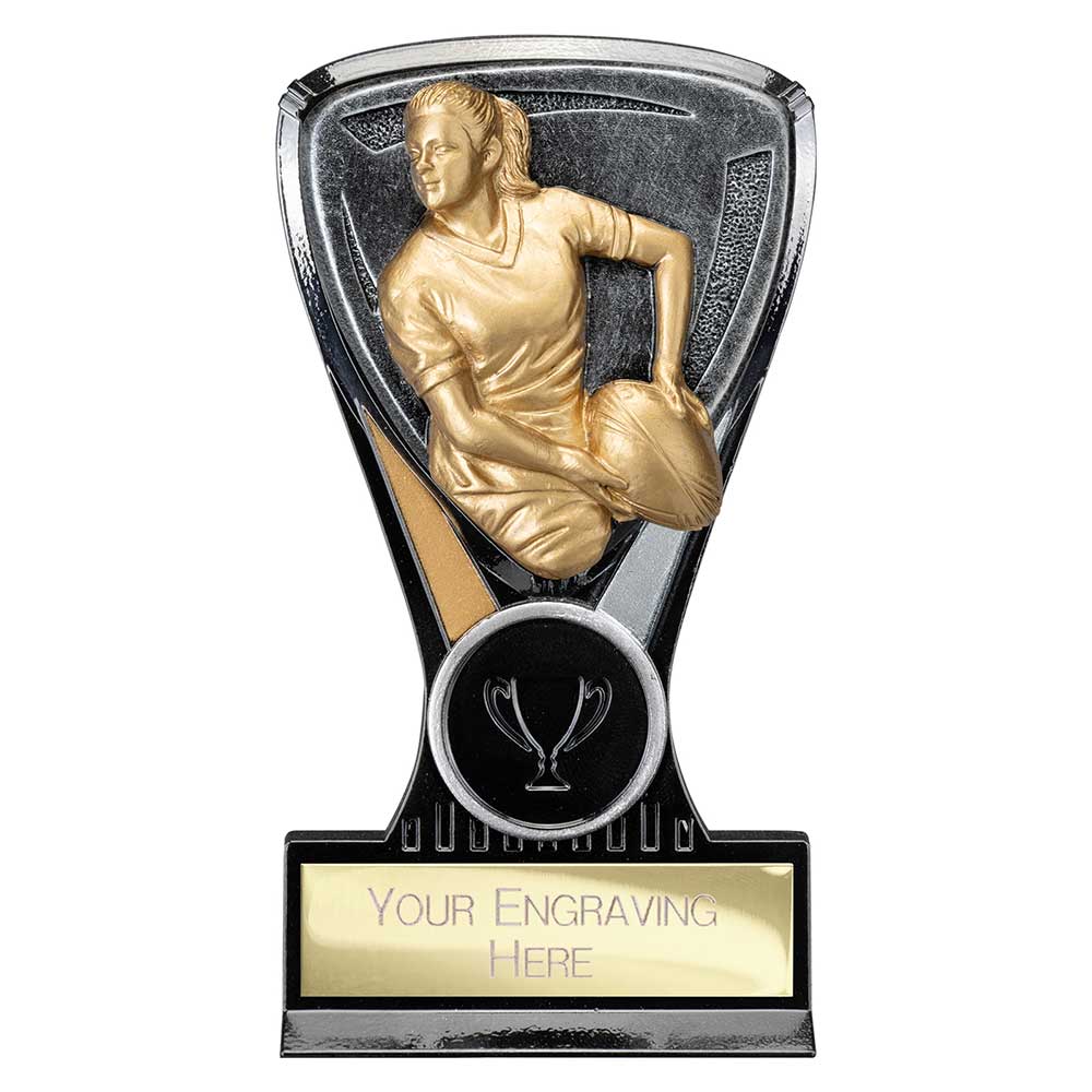 Wolverine Plaque Rugby Female Carbon Black & Fusion Gold 130mm