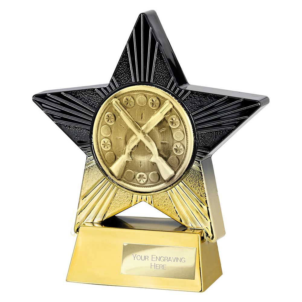 Superstar Clay Pigeon Award Black & Gold 140mm