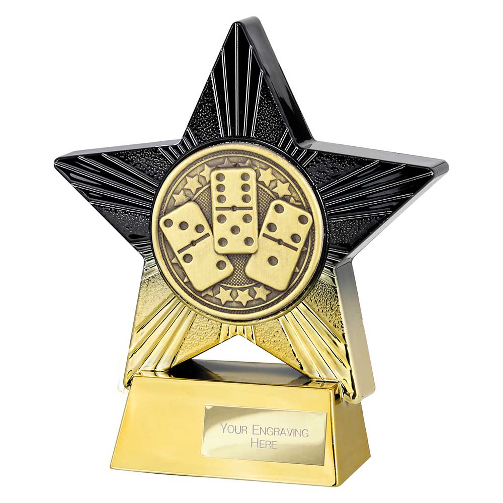 Superstar Dominoes Award Black & Gold 140mm
