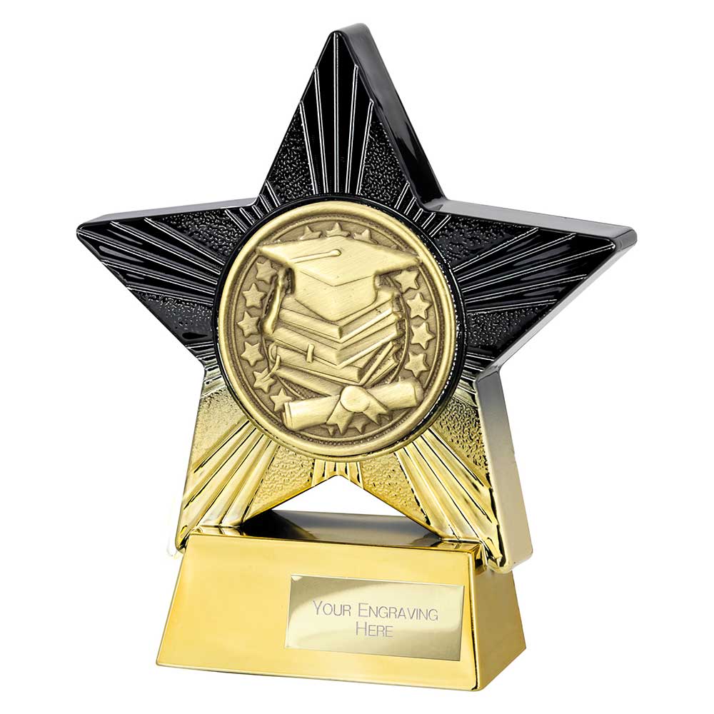 Superstar Graduation Award Black & Gold 140mm