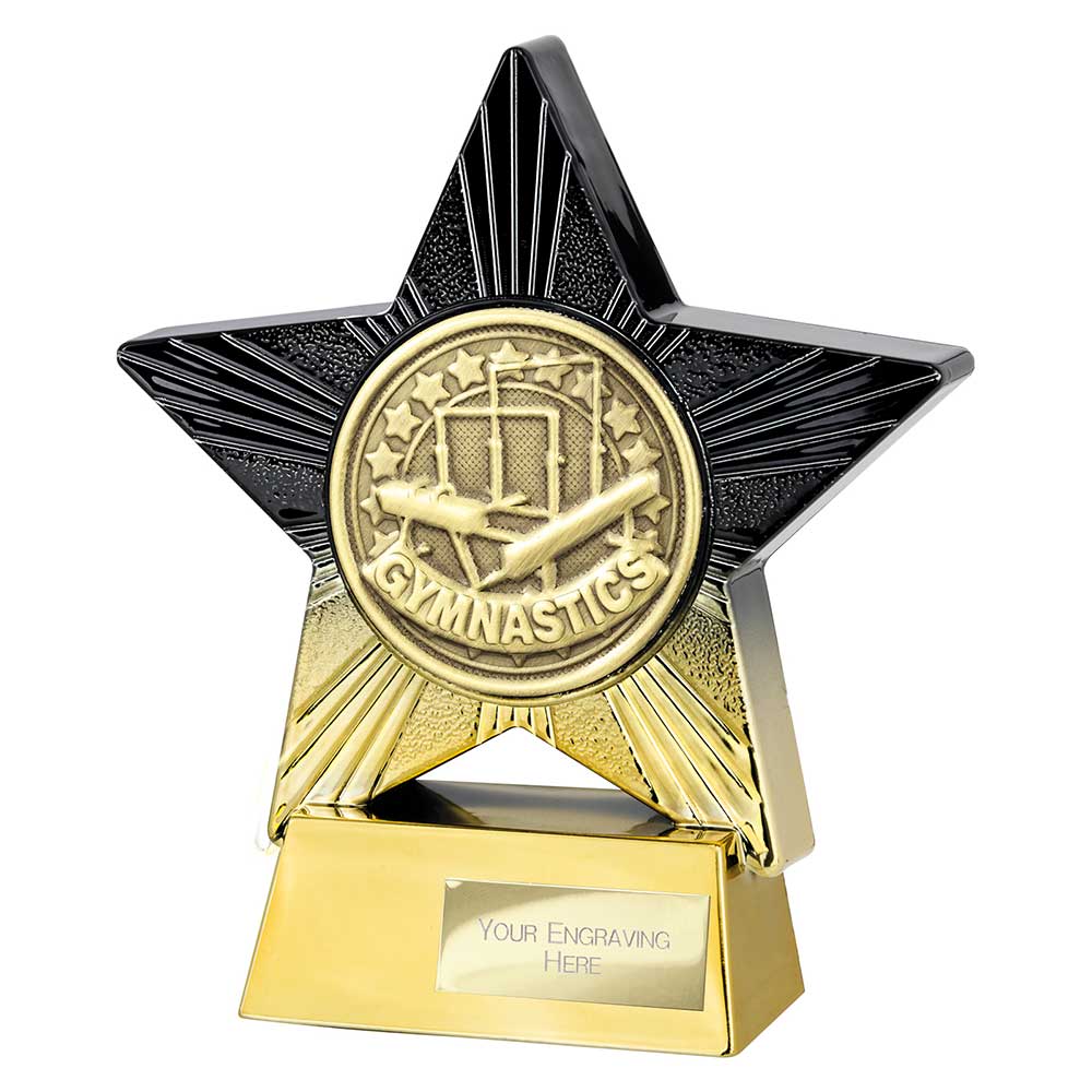 Superstar Gymnastics Award Black & Gold 140mm