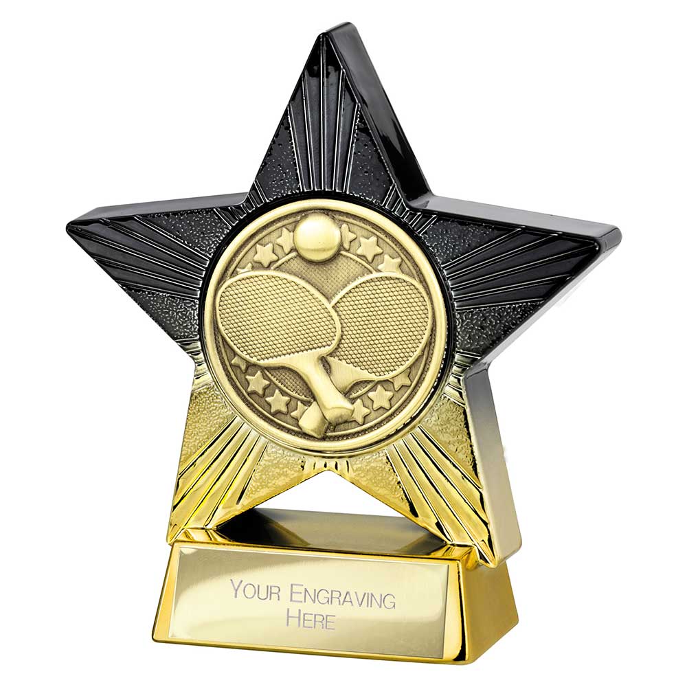 Superstar Table Tennis Award Black & Gold 110mm