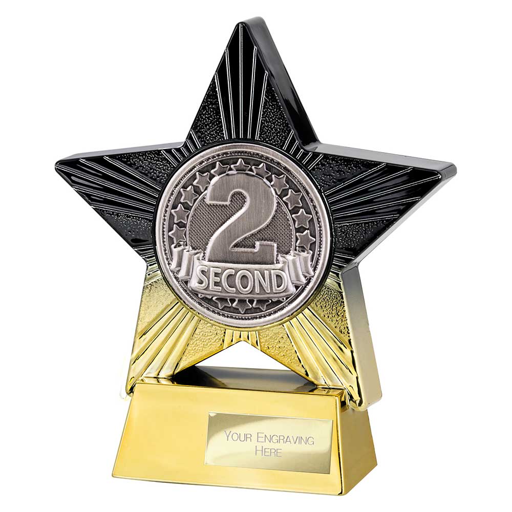Superstar 2nd Place Award Black & Gold 140mm