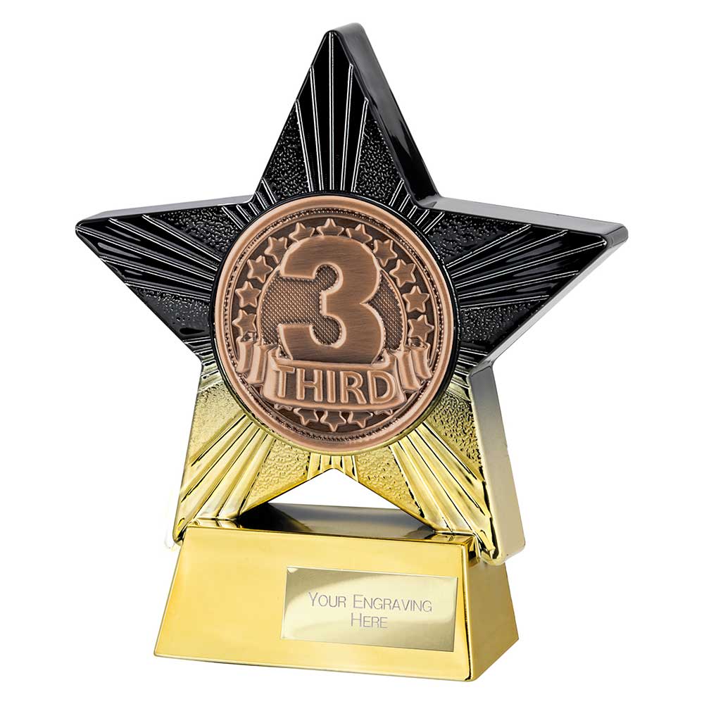Superstar 3rd Place Award Black & Gold 140mm
