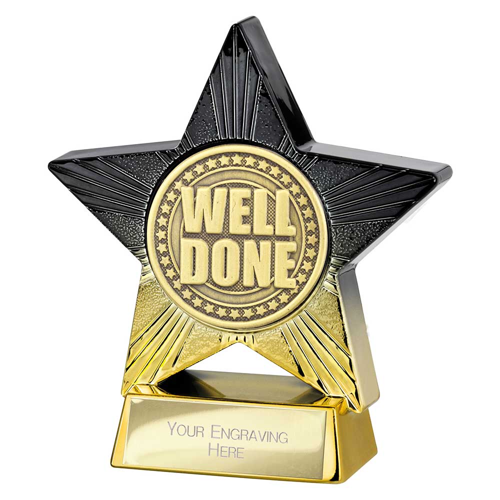 Superstar Well Done Award Black & Gold 110mm
