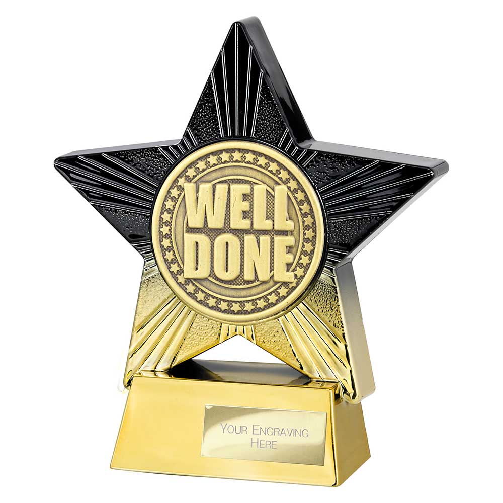 Superstar Well Done Award Black & Gold 140mm