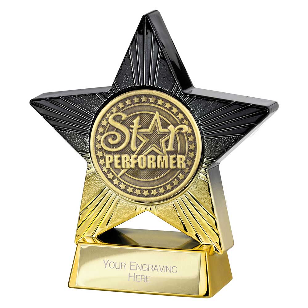 Superstar Star Performer Award Black & Gold 110mm