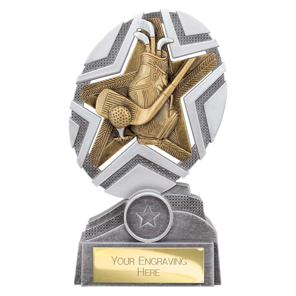 The Stars Golf Bag Award Silver & Gold 170mm