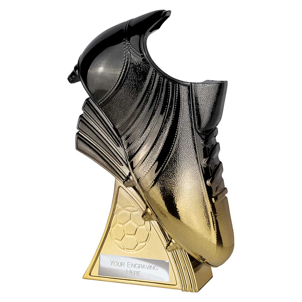 Power Boot Football Heavyweight Award Carbon Black to Gold 160mm