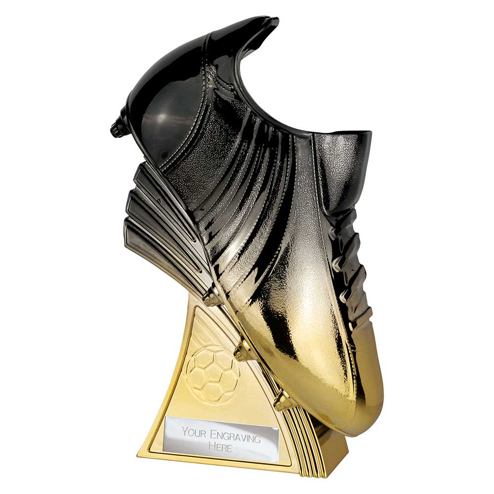 Power Boot Football Heavyweight Award Carbon Black to Gold 200mm