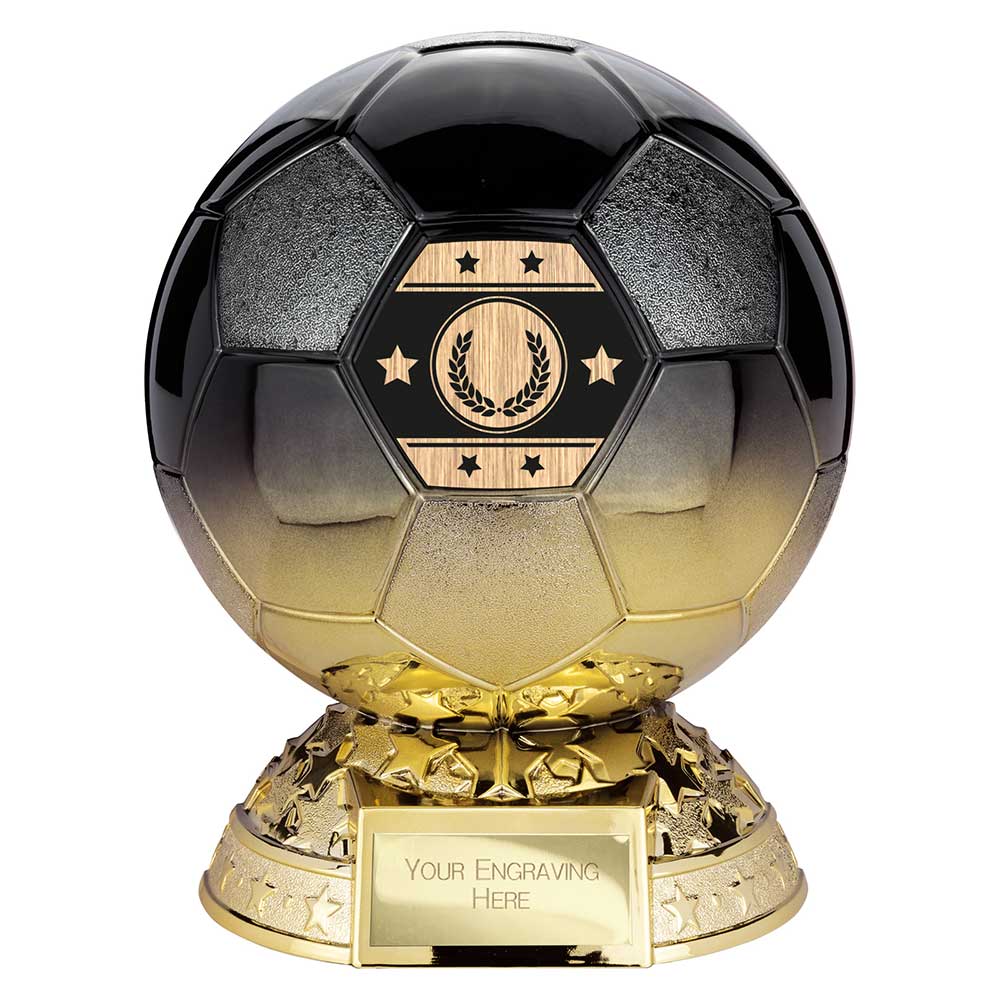 Elite Football Heavyweight Award Carbon Black to Gold 205mm