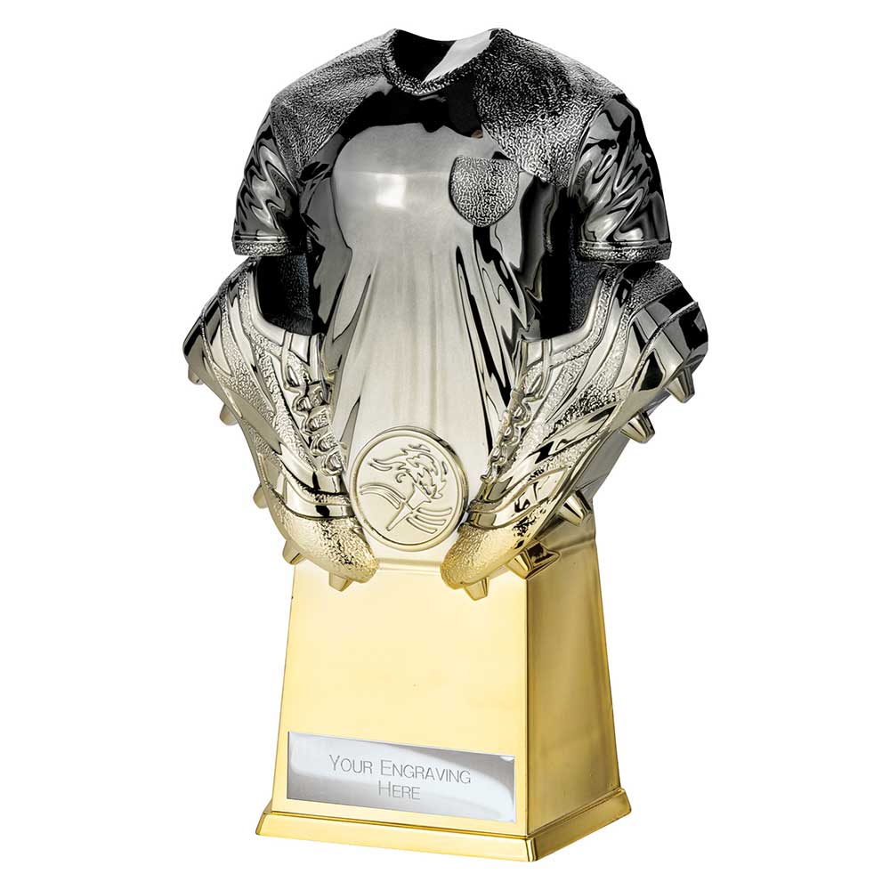 Invincible Football Heavyweight Shirt Gunmetal to Gold 190mm