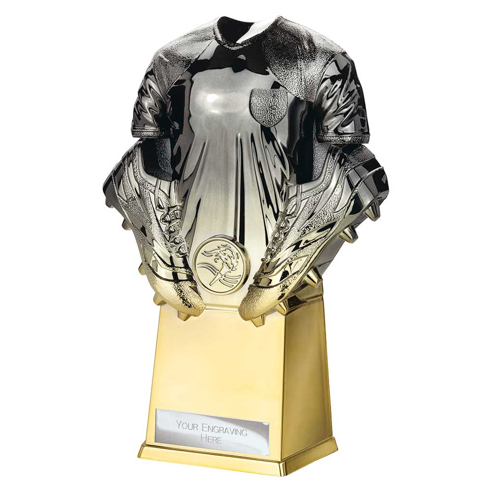 Invincible Football Heavyweight Shirt Gunmetal to Gold 220mm