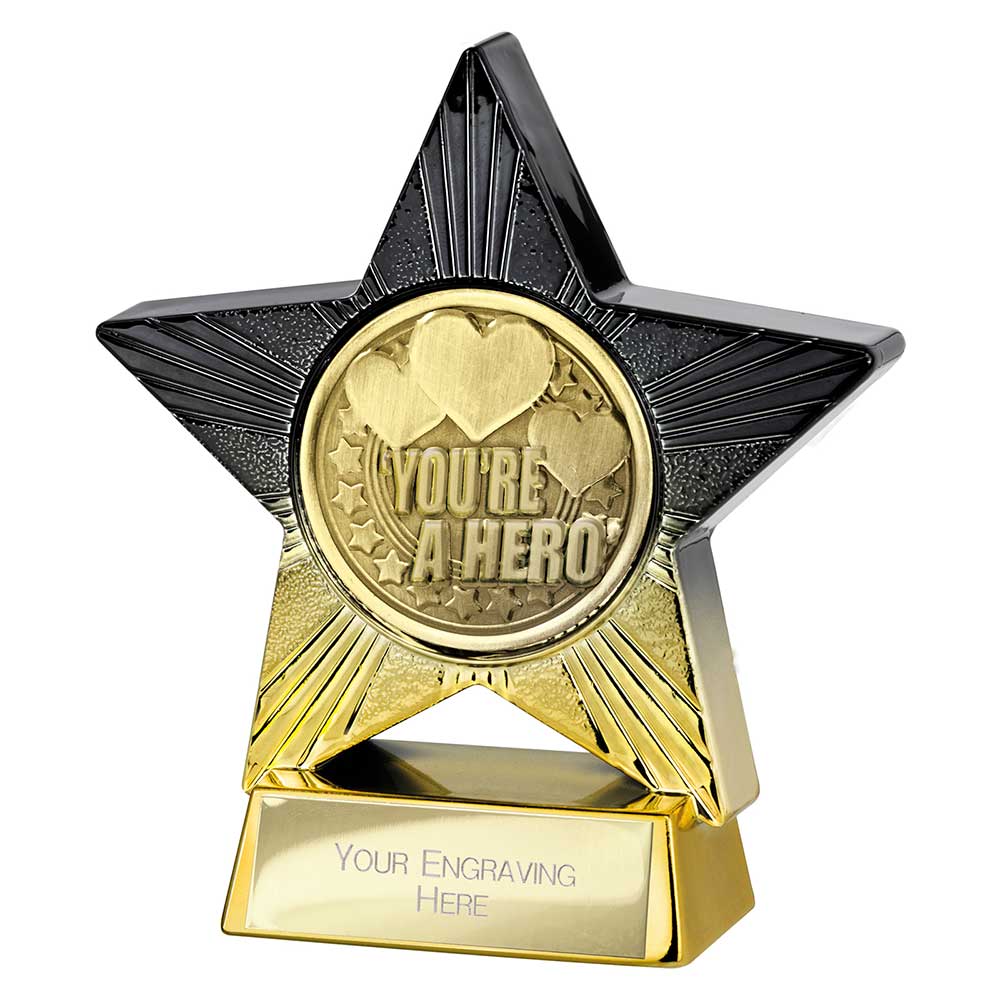 Superstar You're a Hero Award Black & Gold 110mm