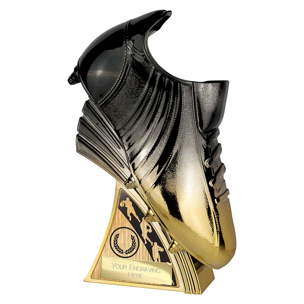 Power Boot Rugby Award Carbon Black & Gold 200mm