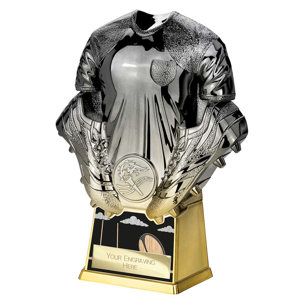 Invincible Rugby Shirt Heavyweight Award Gunmetal & Gold 160mm