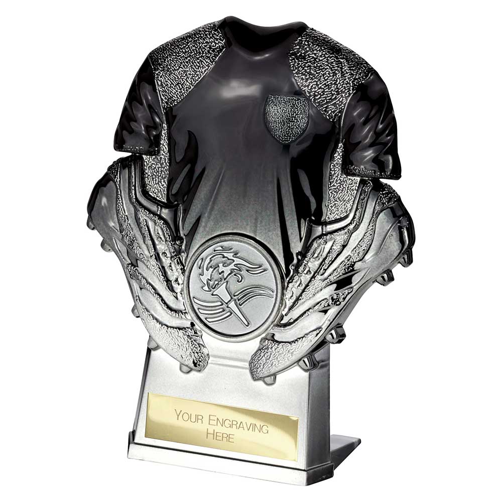 Invincible Rugby Shirt Plaque Award Black & Gunmetal 120mm