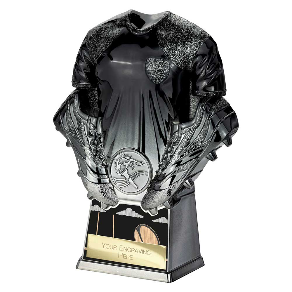 Invincible Rugby Shirt Heavyweight Award Black & Gunmetal 160mm
