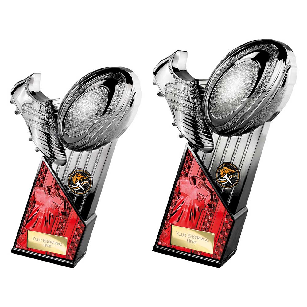 The Marauders Rugby Red Shirt Gunmetal & Carbon Black 190mm