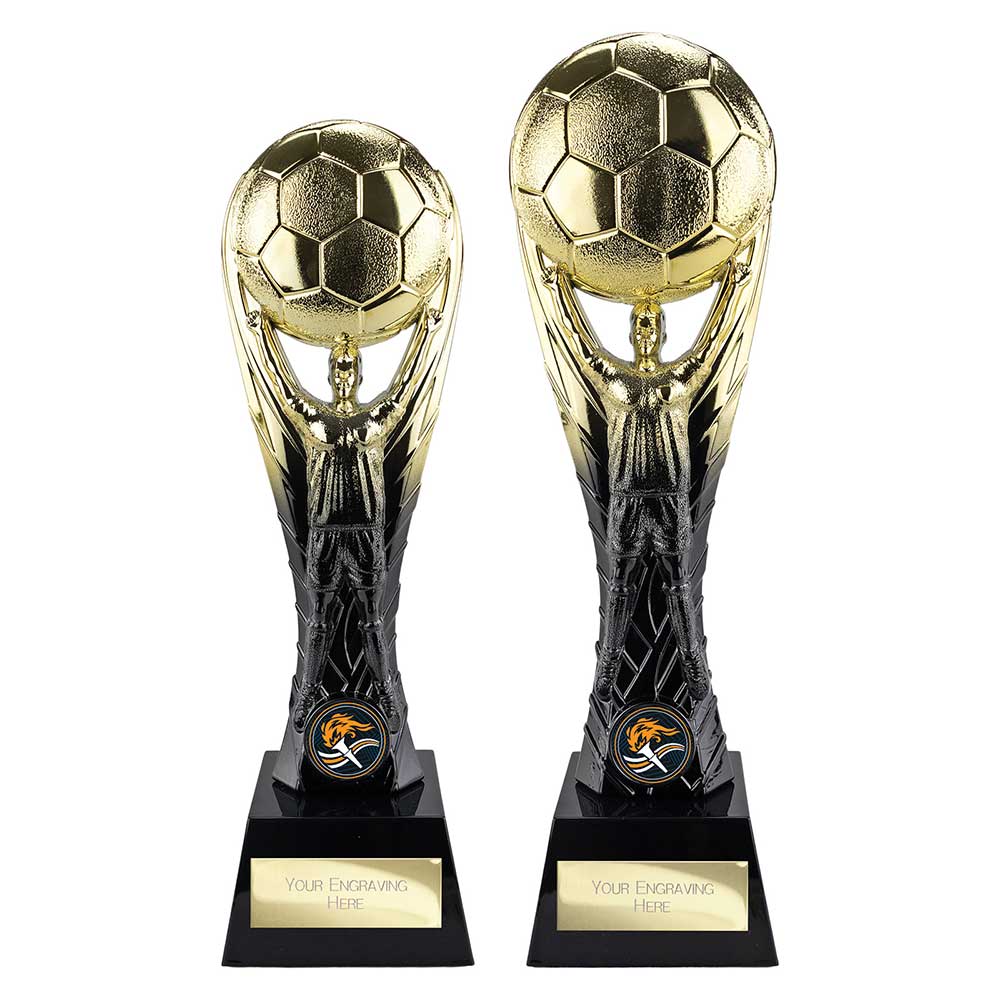The Winning Goal Football Award Gold & Carbon Black 260mm
