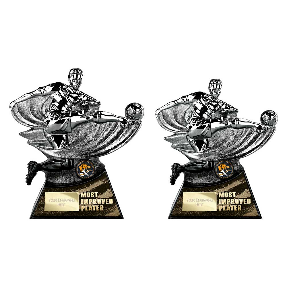 Power Strike Football Most Improved Gunmetal & Black 200mm