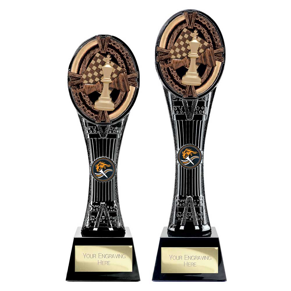 Maverick Extreme Tower Chess Award Black & Antique Bronze 260mm