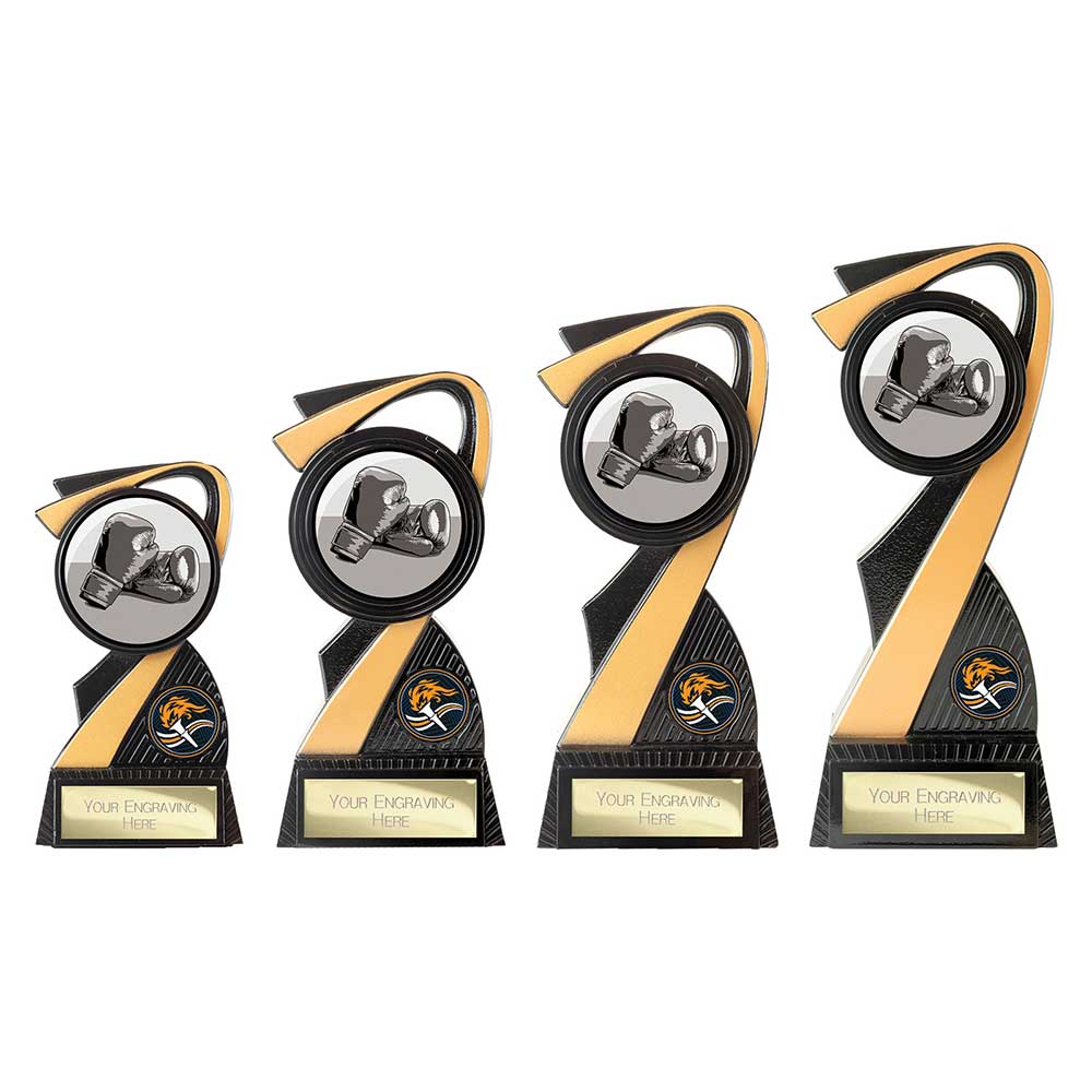 Mania Tower Boxing Award Carbon Black & Gold 155mm