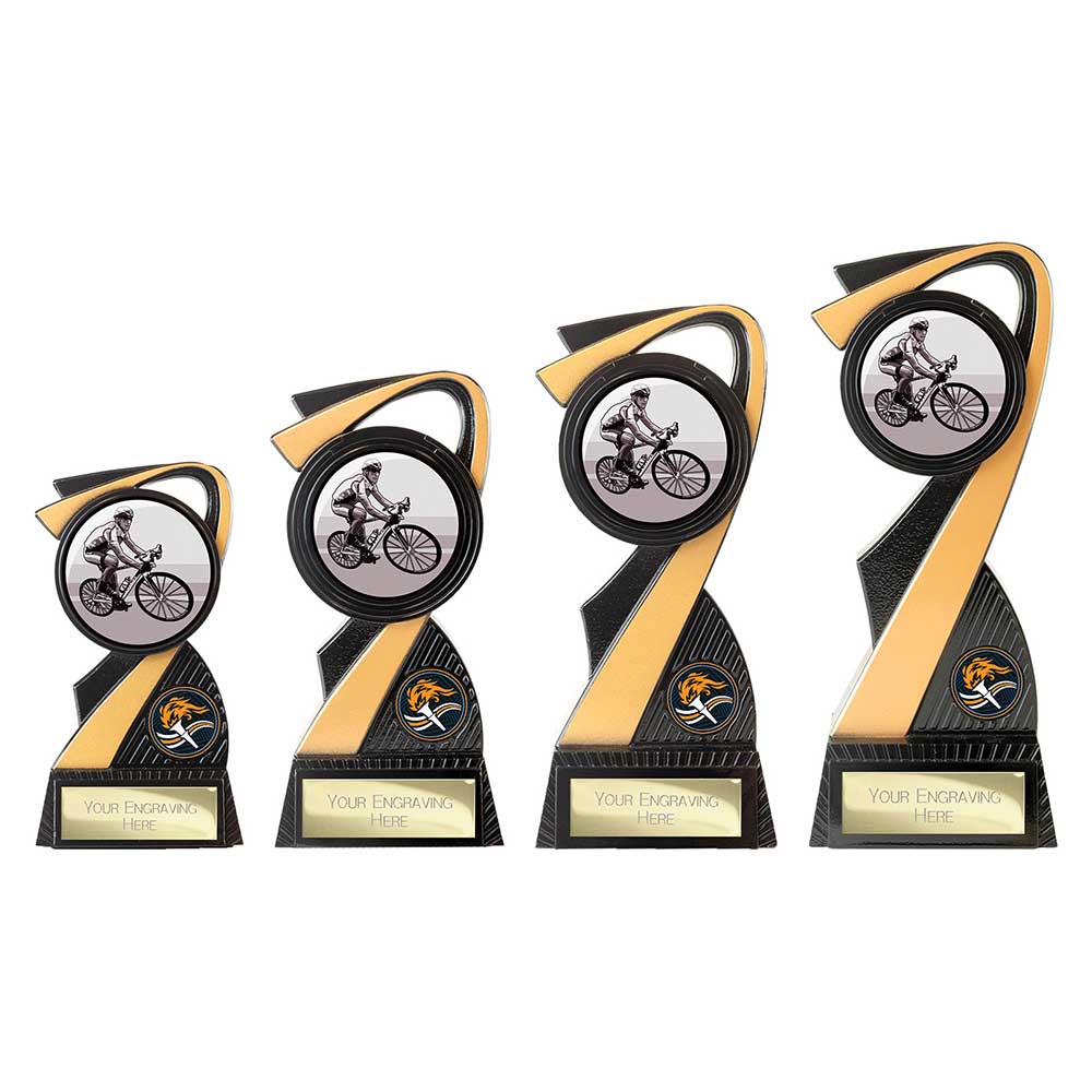 Mania Tower Cycling Award Carbon Black & Gold 180mm