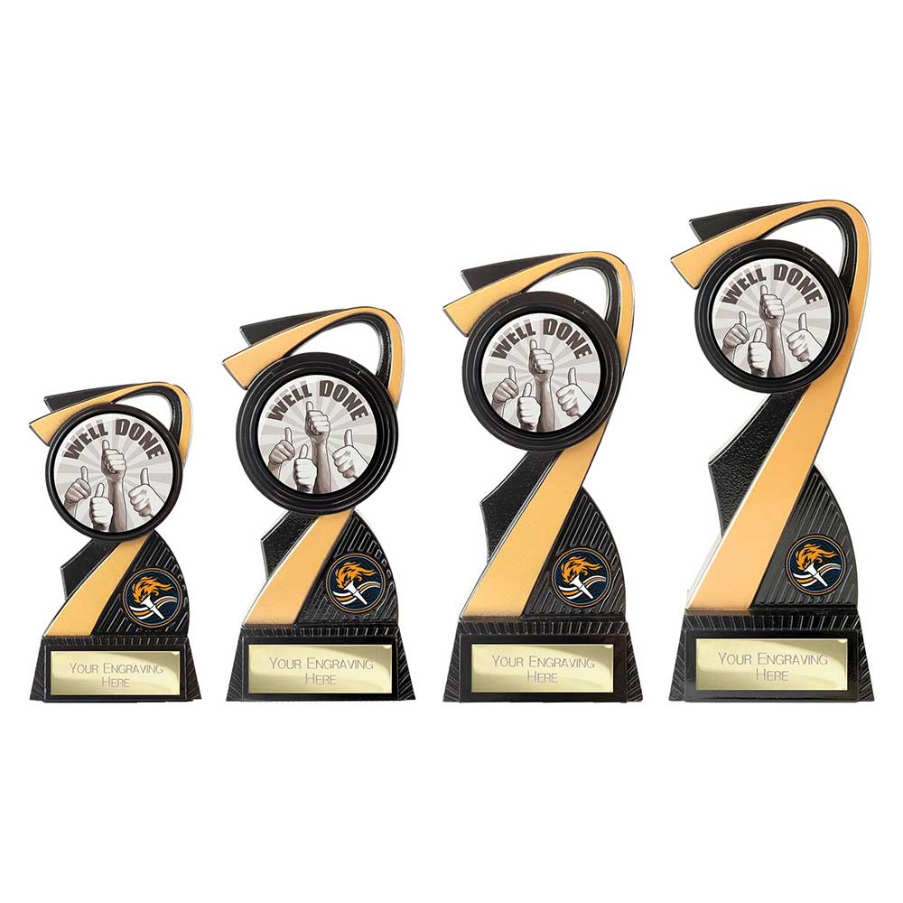Mania Tower Well Done Award Carbon Black & Gold 155mm