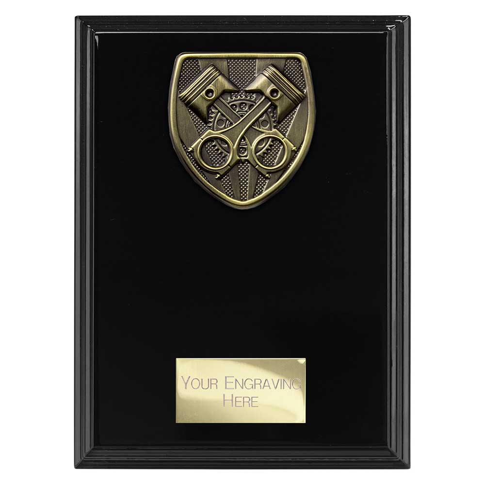 Cobra Plaque Motorsport Piston Award Epic Black 175mm