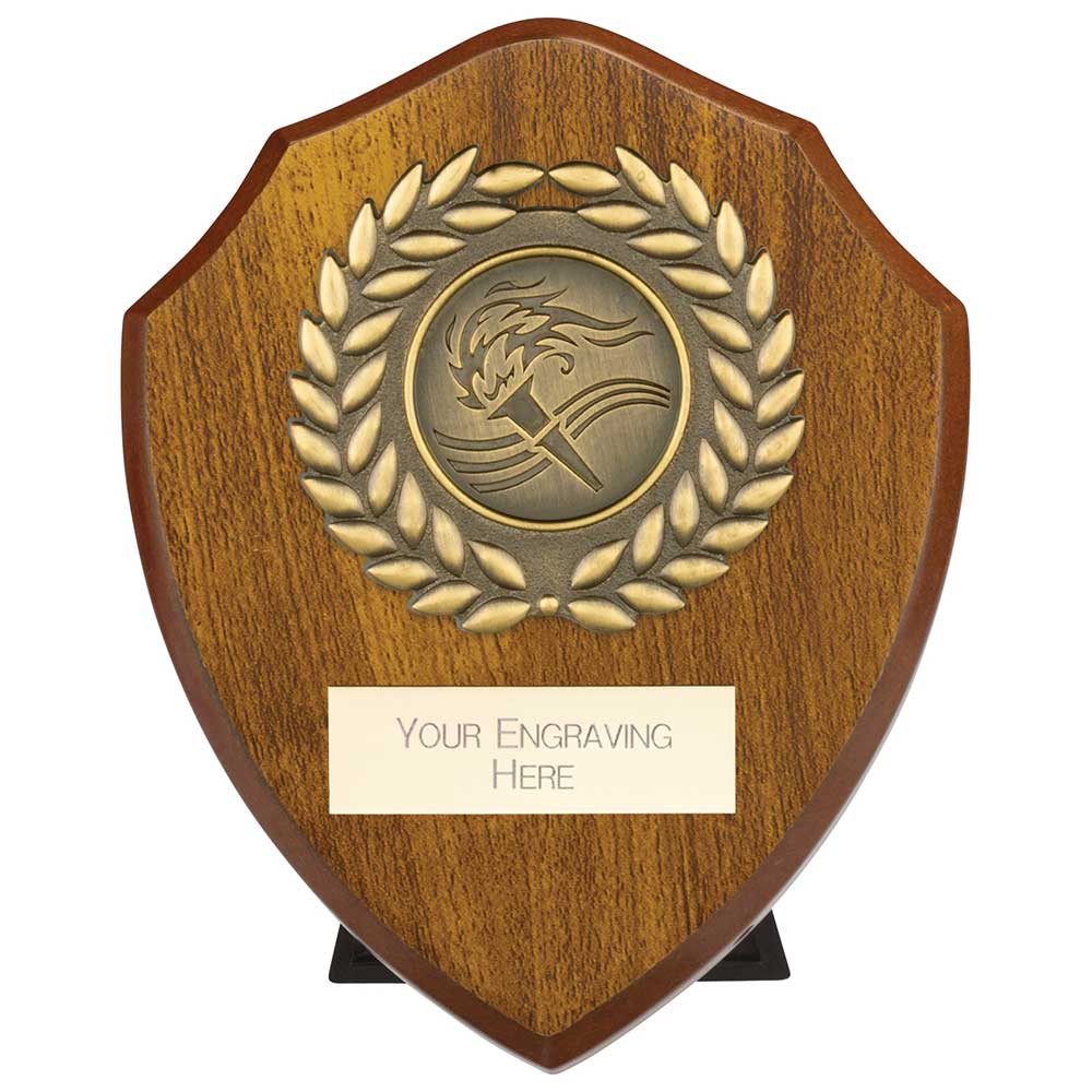 Reward Wreath Shield Walnut 100mm