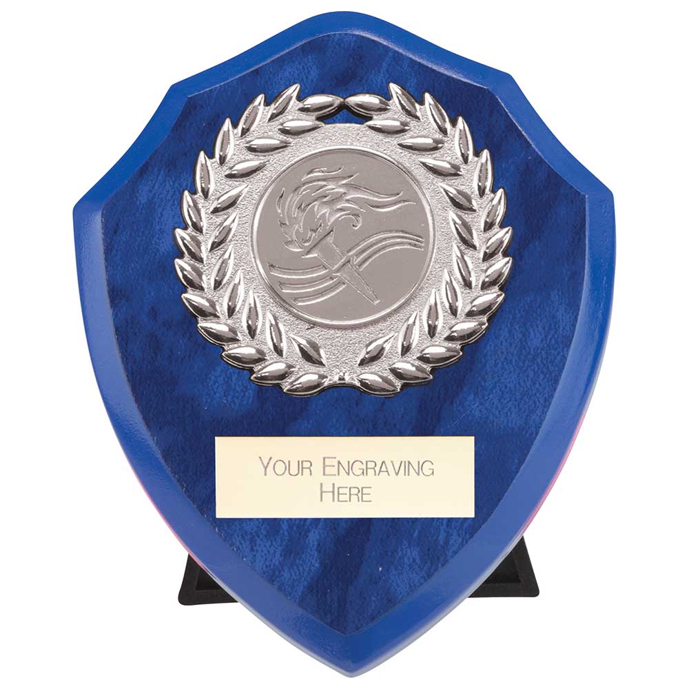 Reward Wreath Shield Azure Blue 100mm