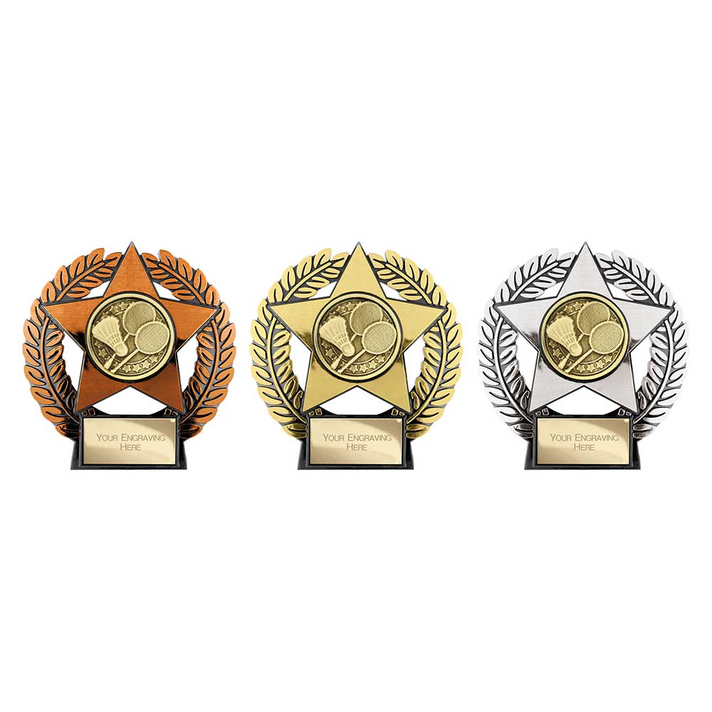 Emperor Star Badminton Plaque Silver 120mm