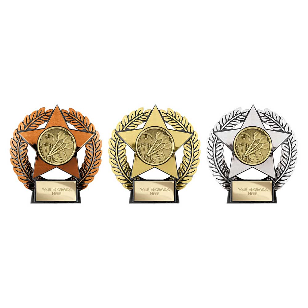 Emperor Star Darts Plaque Silver 120mm