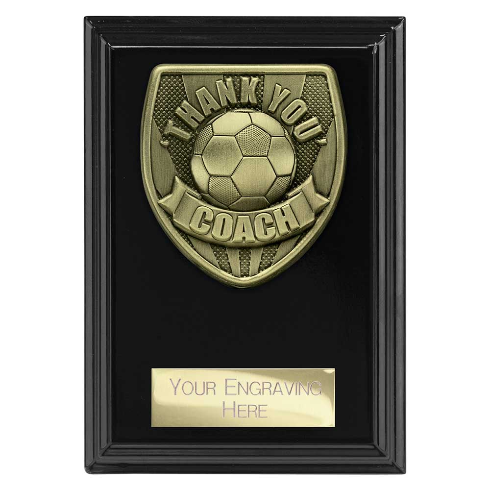 Cobra Plaque Thank you Coach Award Epic Black 125mm