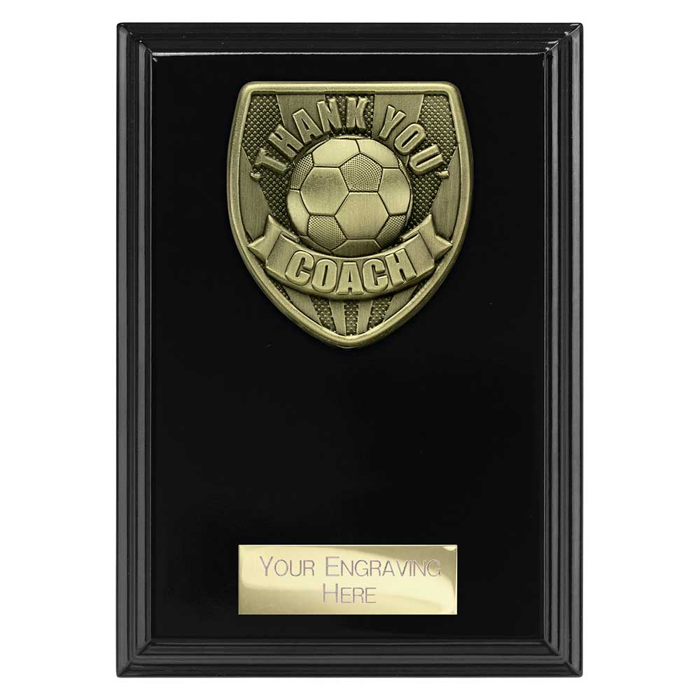 Cobra Plaque Thank you Coach Award Epic Black 150mm