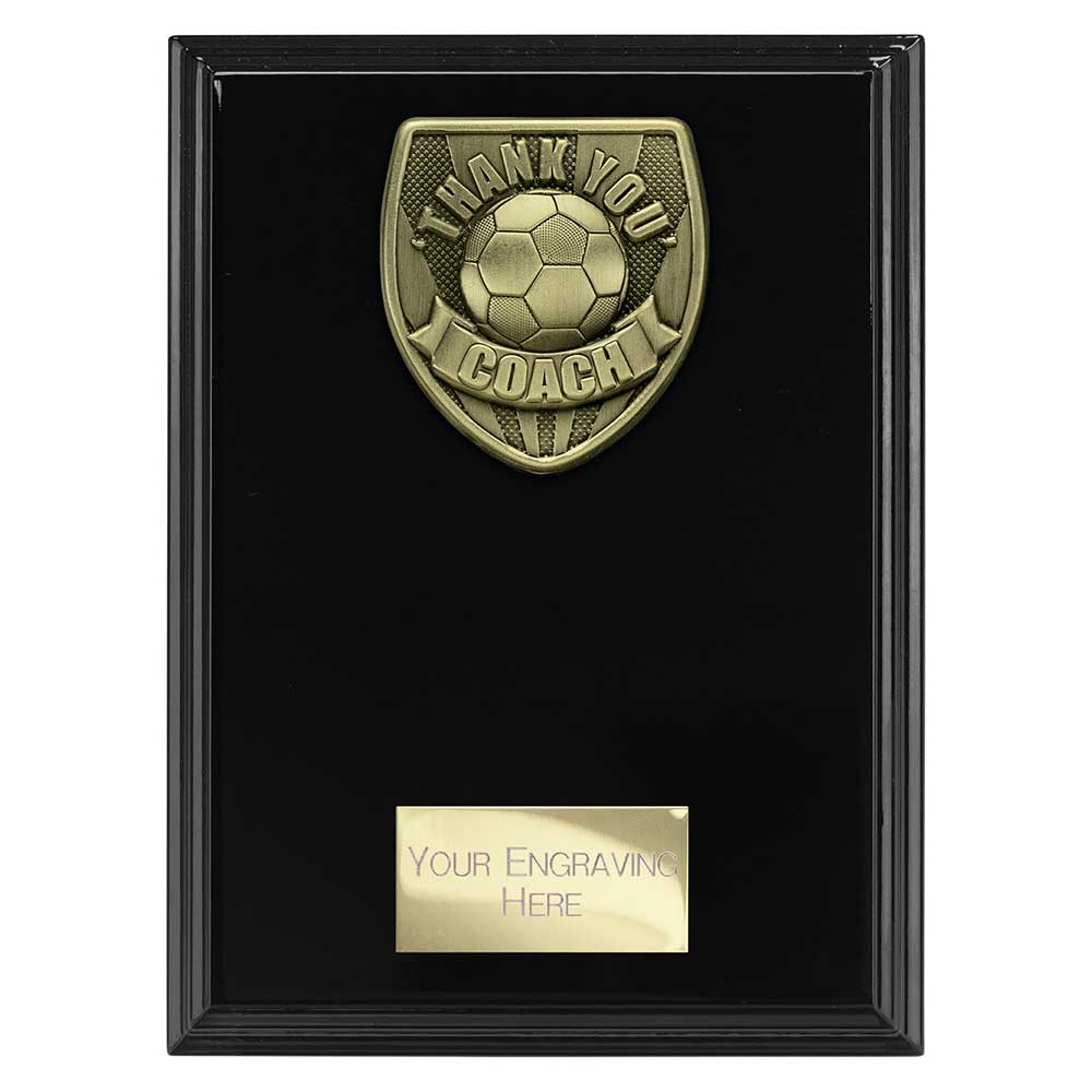 Cobra Plaque Thank you Coach Award Epic Black 175mm