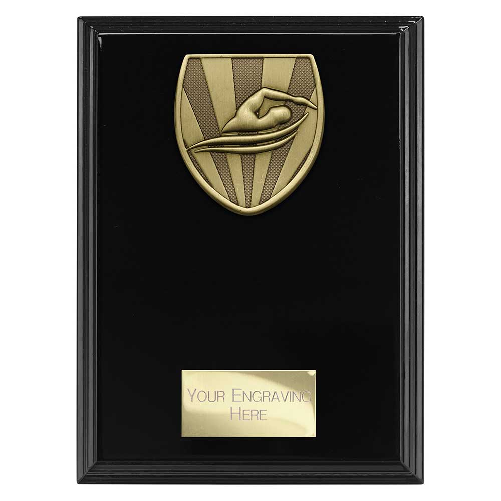 Cobra Plaque Swimming Award Epic Black 175mm