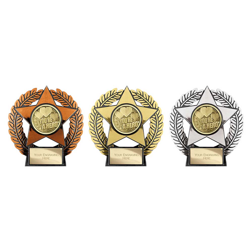 Emperor Star You're a Hero Plaque Silver 120mm